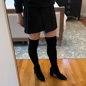 Like New- Steve Madden Shaya black over the knee boots